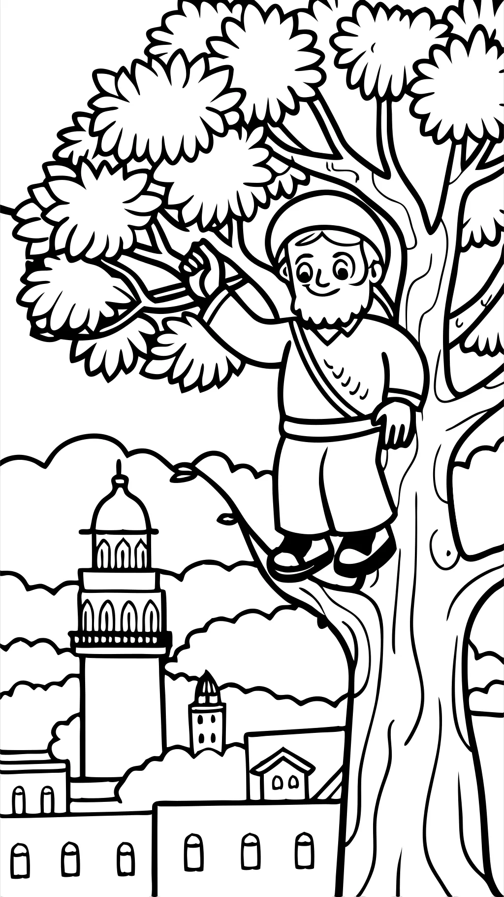 zacchaeus coloring page